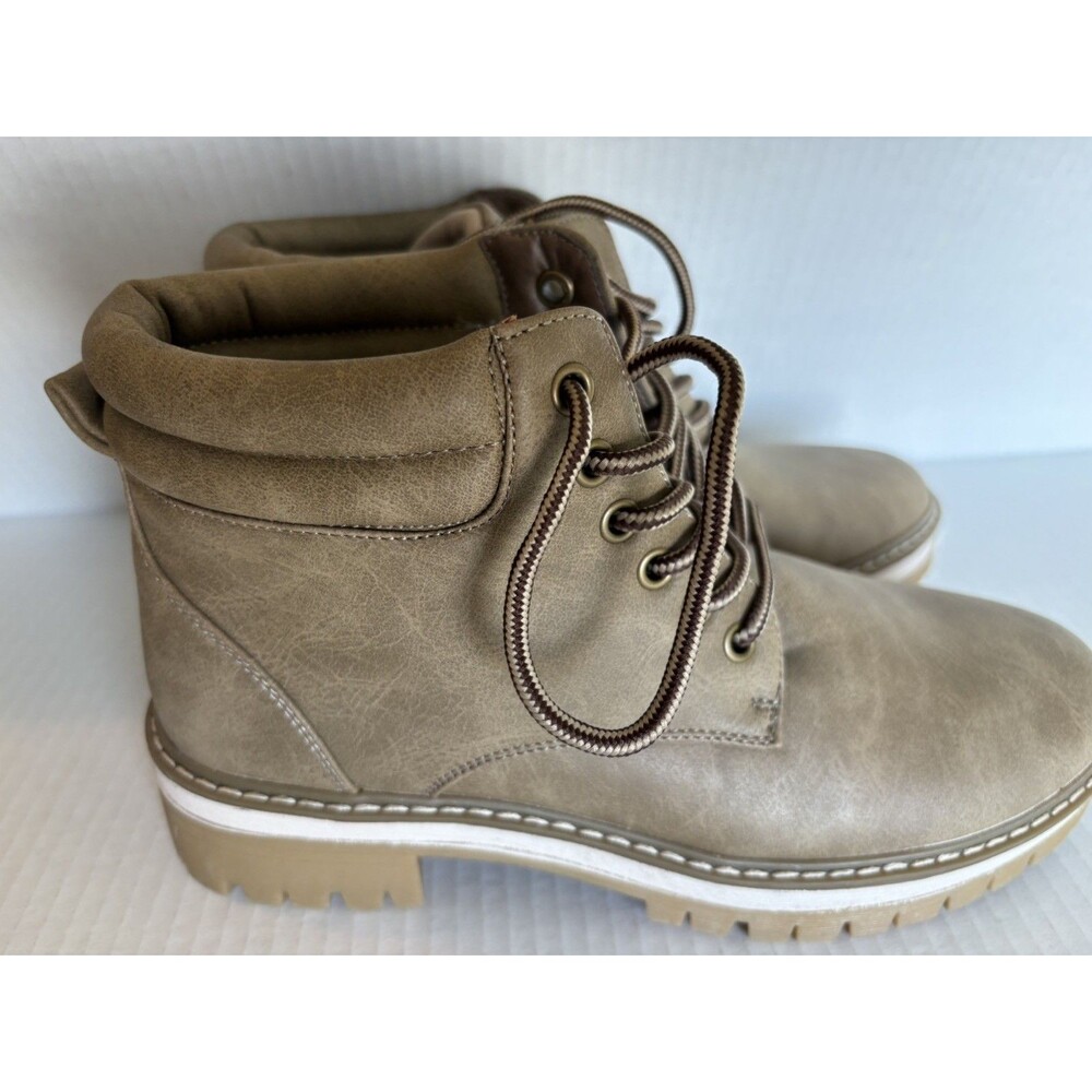 Jessica Cline Clipper Women's Taupe Hiker Boots Various 8 NEW!